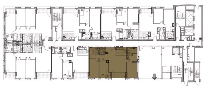 Three Bedrooms - Orientation of the apartment within the complex