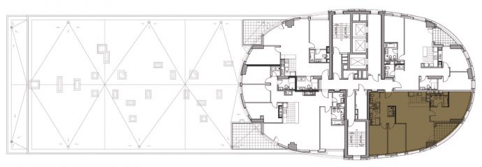 Three Bedrooms - Orientation of the apartment within the complex