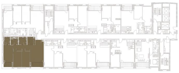 Three Bedrooms - Orientation of the apartment within the complex