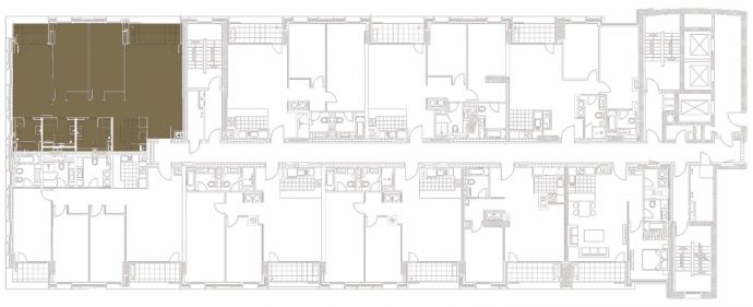 Three Bedrooms - Orientation of the apartment within the complex