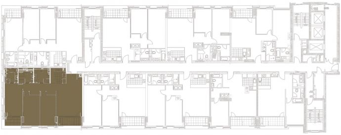 Three Bedrooms - Orientation of the apartment within the complex