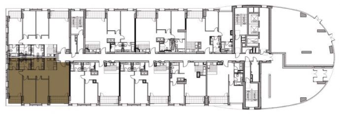 Three Bedrooms - Orientation of the apartment within the complex