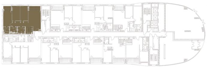 Three Bedrooms - Orientation of the apartment within the complex