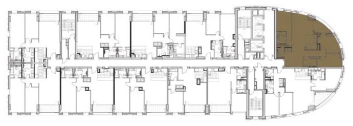 Three Bedrooms - Orientation of the apartment within the complex