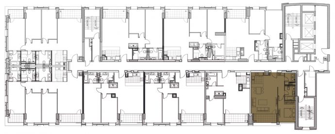 One Bedroom - Orientation of the apartment within the complex
