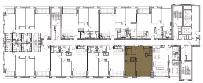 One Bedroom - Orientation of the apartment within the complex