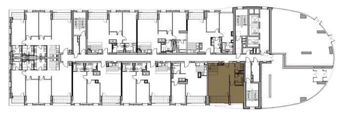 One Bedroom - Orientation of the apartment within the complex