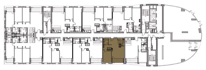 One Bedroom - Orientation of the apartment within the complex