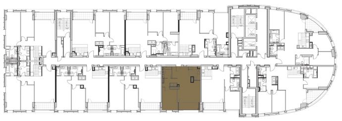 One Bedroom - Orientation of the apartment within the complex