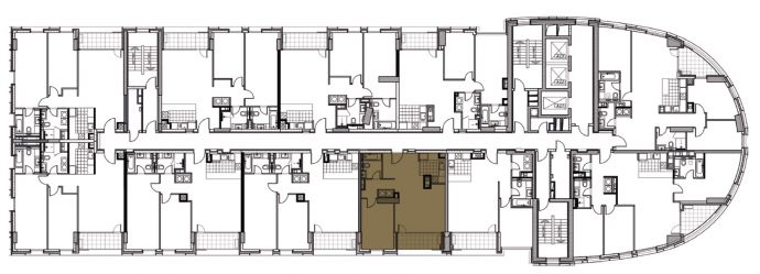 One Bedroom - Orientation of the apartment within the complex