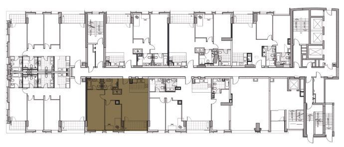 Two Bedrooms - Orientation of the apartment within the complex