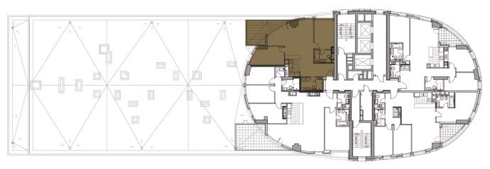 Two Bedrooms - Orientation of the apartment within the complex