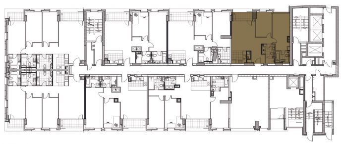 Two Bedrooms - Orientation of the apartment within the complex