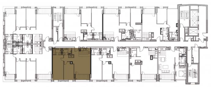 Two Bedrooms - Orientation of the apartment within the complex