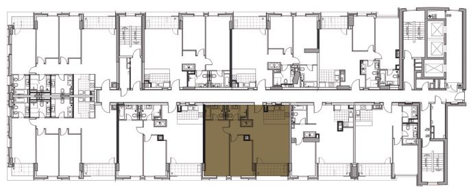 Two Bedrooms - Orientation of the apartment within the complex