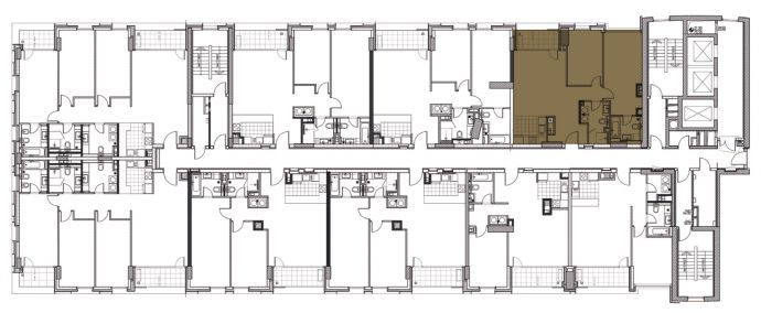 Two Bedrooms - Orientation of the apartment within the complex