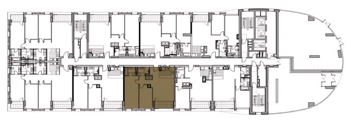 Two Bedrooms - Orientation of the apartment within the complex