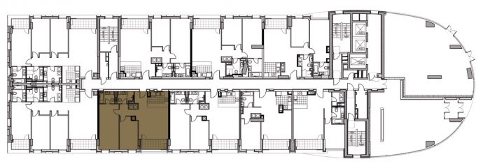 Two Bedrooms - Orientation of the apartment within the complex