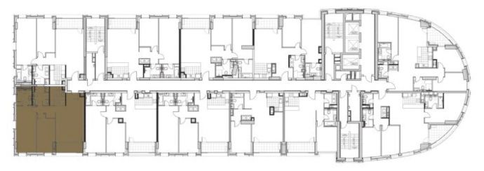 Two Bedrooms - Orientation of the apartment within the complex