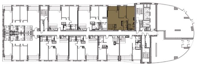 Two Bedrooms - Orientation of the apartment within the complex