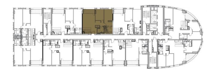 Two Bedrooms - Orientation of the apartment within the complex