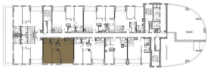 Two Bedrooms - Orientation of the apartment within the complex