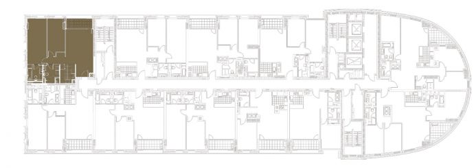 Two Bedrooms - Orientation of the apartment within the complex