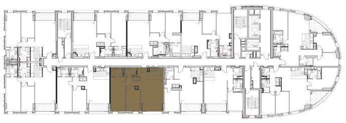 Two Bedrooms - Orientation of the apartment within the complex