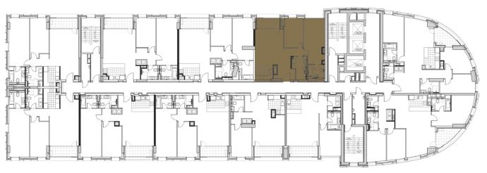 Two Bedrooms - Orientation of the apartment within the complex