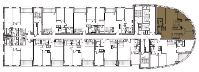 Three Bedrooms - Orientation of the apartment within the complex