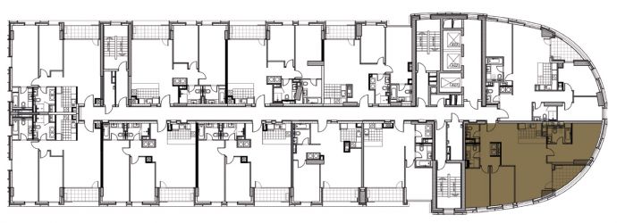 Three Bedrooms - Orientation of the apartment within the complex