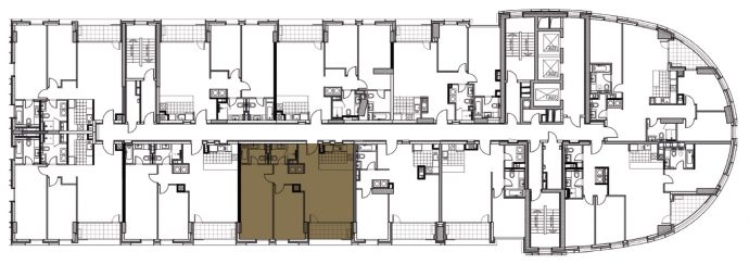 Two Bedrooms - Orientation of the apartment within the complex