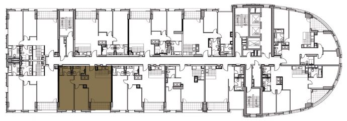 Two Bedrooms - Orientation of the apartment within the complex