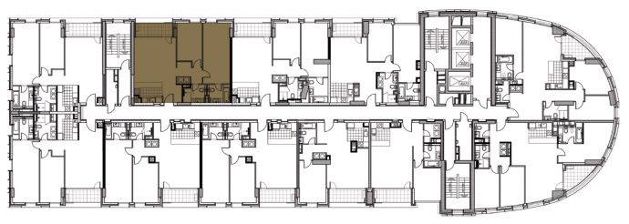Two Bedrooms - Orientation of the apartment within the complex