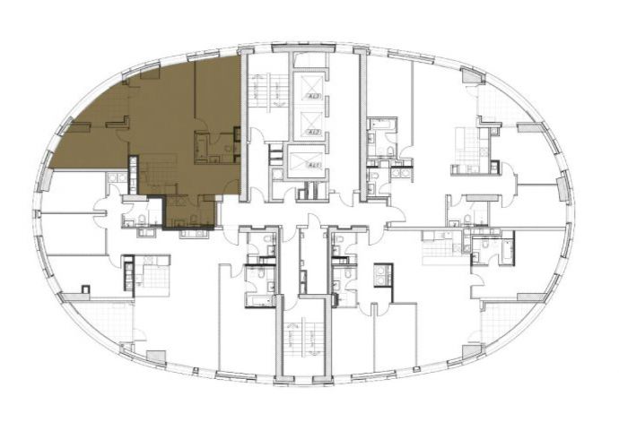 Two Bedrooms - Orientation of the apartment within the complex